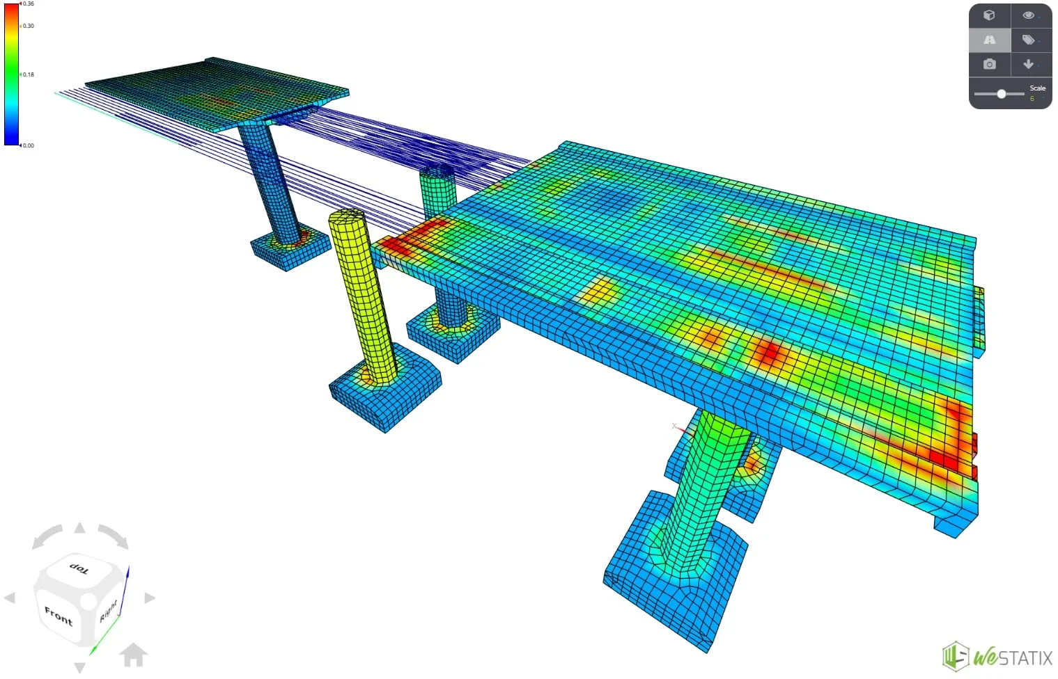 Simulation-based digital twin of a viaduct